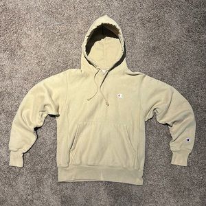 Tan Beige Champion Hoodie - Small